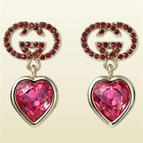 gucci trademark heart-shaped earrings|gucci heart earrings beaverbrooks.